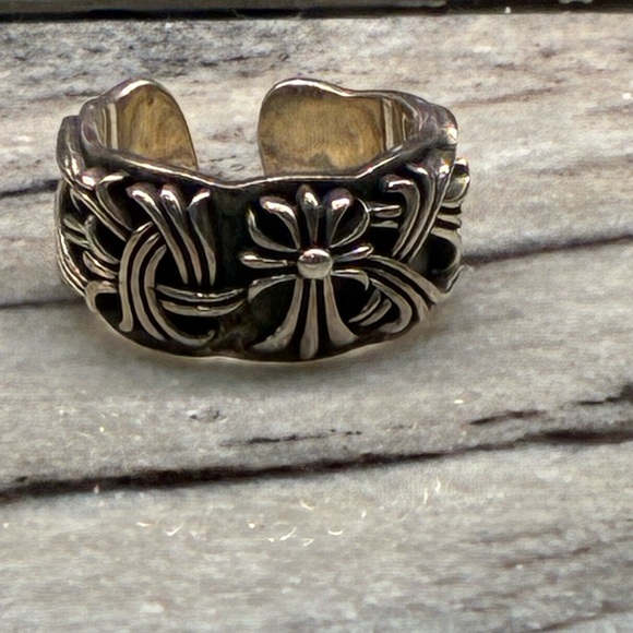 Chrome Hearts Sterling Silver Cross Ring